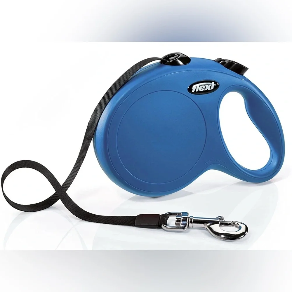 VTG FLEXI BLUE SMALL DOG PUPPY PET DOG LEASH ADJUSTABLE RETRACTIBLE COMFORT GRIP